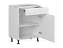 BRW Правосторонний кухонный шкаф Sole 60 см с выдвижным ящиком тихий белый глянец, альпийский белый/глянцевый белый FH_D1S_60/82_P/STB-BAL/BIP фото thumb №3