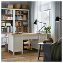 IKEA HEMNES ХЕМНЕС, письмовий стіл, біла пляма / світло-коричнева, 155x65 см 205.350.44 фото thumb №2