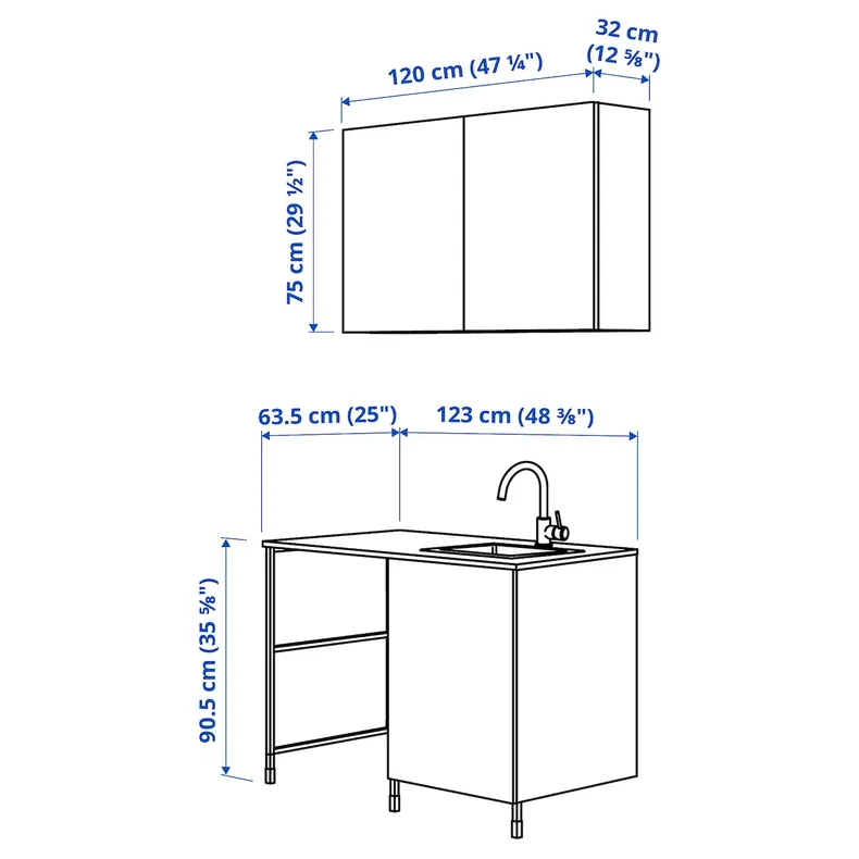 IKEA ENHET ЭНХЕТ, комбинация для домашней прачечной, белый / имит. дуб, 139x63,5x87,5 см 794.772.64 фото №4