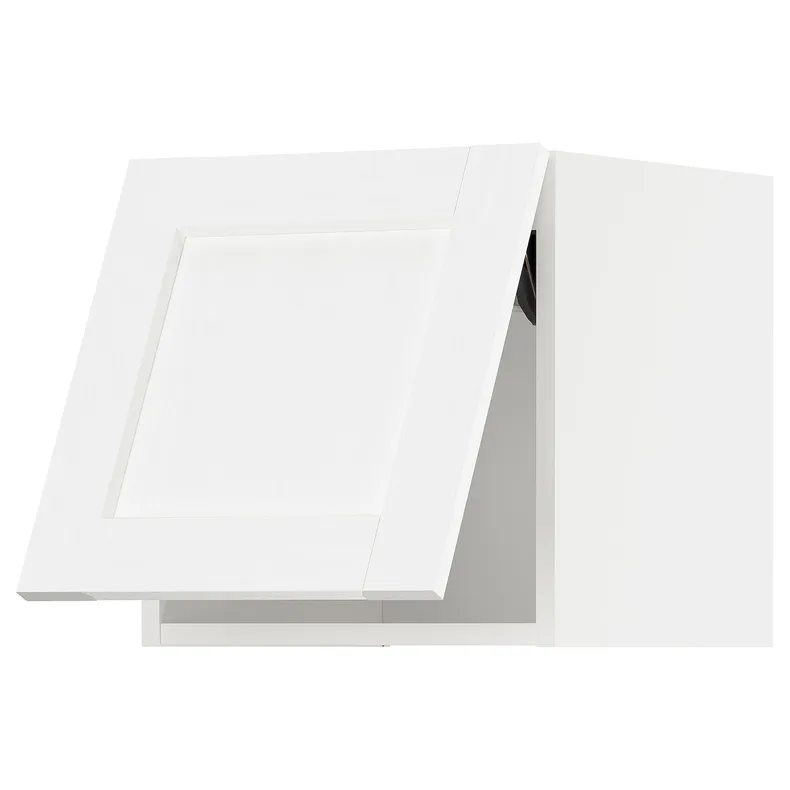 IKEA METOD МЕТОД, навесной горизонтальный шкаф, белый Энкёпинг / белая имитация дерева, 40x40 см 894.734.87 фото №1