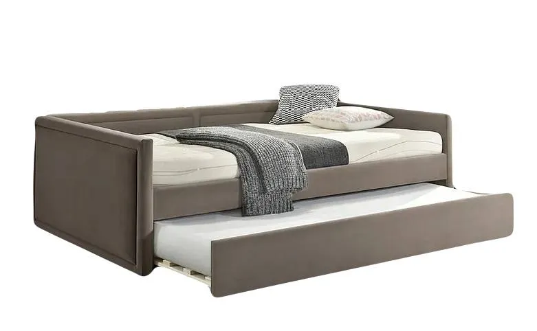 Ліжко односпальне SIGNAL Elmo 120x200 см, темно-бежевий фото №1