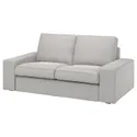 IKEA KIVIK КИВИК, чехол на 2-местный диван, Талмира белая/черная 405.171.43 фото thumb №1