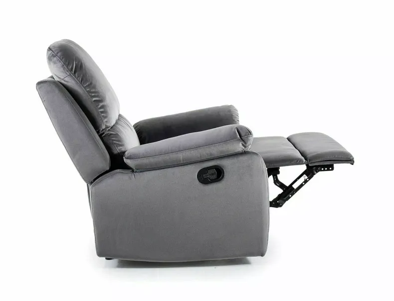 Кресло раскладное SIGNAL SPENCER 1 Velvet, ткань: бархат Bluvel 14 - серый фото №2