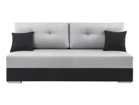 BRW Трехместный диван-кровать Dona с ящиком для хранения серый, Aura 15 Silver_Aura 18 Black SO3-DONA-LX_3DL-G2_BA4389 фото