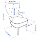 IKEA REMSTA РЕМСТА, крісло, ХАКЕБУ бежевий 404.779.48 фото thumb №5