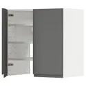 IKEA METOD МЕТОД, навесной шкаф д / вытяжки / полка / дверь, белый / Воксторп темно-серый, 60x60 см 495.052.73 фото thumb №1