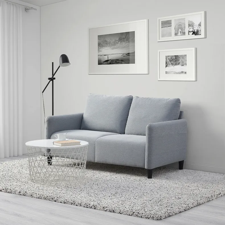 IKEA ANGERSBY АНГЕРСБЮ, 2-місний диван, Книза світло-сірий 104.691.86 фото №2