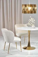 Стол обеденный HALMAR CASEMIRO 90x90 см, белый мрамор / золото фото thumb №13