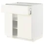IKEA METOD МЕТОД / MAXIMERA МАКСИМЕРА, напольный шкаф с ящиком / 2дверцами, белый / Вальстена белый, 80x60 см 895.072.08 фото