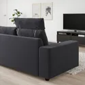 IKEA VIMLE ВІМЛЕ, 3-місний диван, з підголовником / Djuparp темно-сірий 094.336.07 фото thumb №2