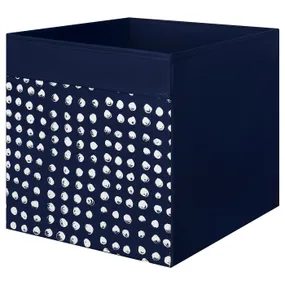 IKEA DRÖNA ДРЁНА, коробка, темно-синий / белый, 33x38x33 см 005.665.45 фото