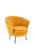 М'яке крісло HALMAR AMORINITO 2 гірчичний/золотий фото thumb №1