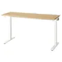 IKEA MITTZON МИТТЗОН, письменный стол, дуб / белый, 140x60 см 395.280.53 фото