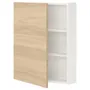 IKEA ENHET ЭНХЕТ, навесной шкаф с 2 полками / дверцей, белый / имит. дуб, 60x17x75 см 493.236.64 фото