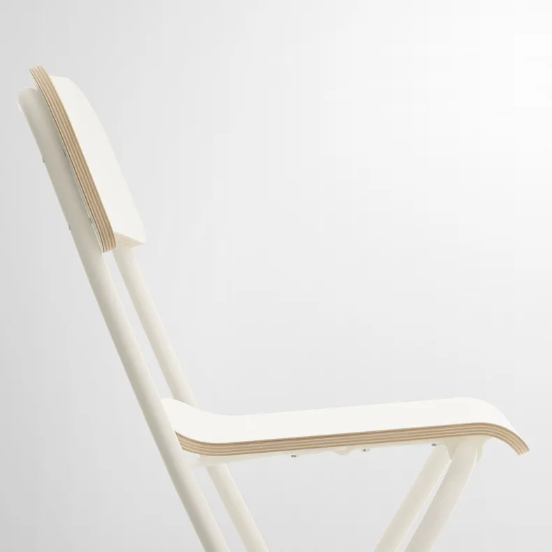 IKEA FRANKLIN ФРАНКЛІН, барний стілець зі спинкою, складан, білий/білий, 63 см 704.048.75 фото №5