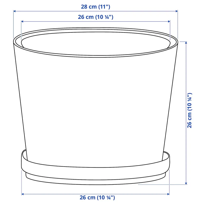 IKEA BRUNBÄR, вазон з блюдцем, зовнішня тераса, 24 см 805.847.67 фото №6