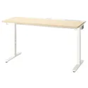 IKEA MITTZON МІТТЗОН, письмовий стіл, береза okl/біла, 140x60 см 295.280.39 фото thumb №1