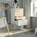 IKEA SMÅSTAD СМОСТАД / PLATSA ПЛАТСА, комод с 6 ящиками, белая береза / белый, 60x57x123 см 095.493.11 фото thumb №3