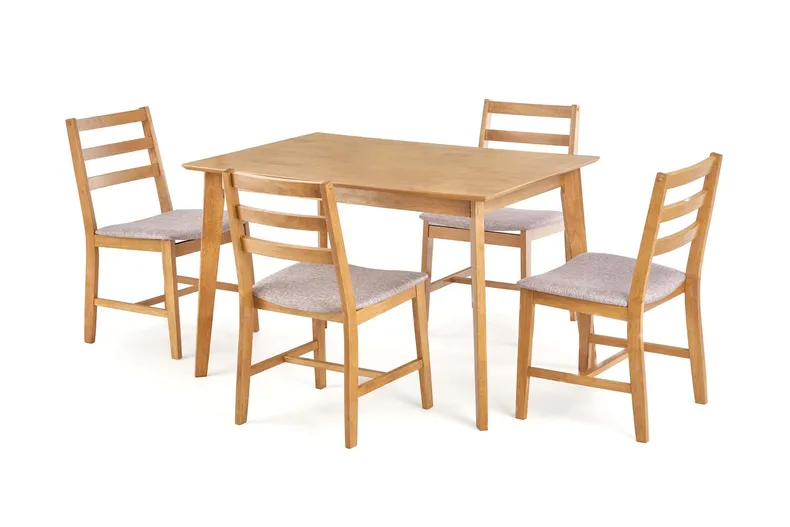 Столовий комплект HALMAR CORDOBA стіл + 4 стільці 120x80 см дуб фото №2