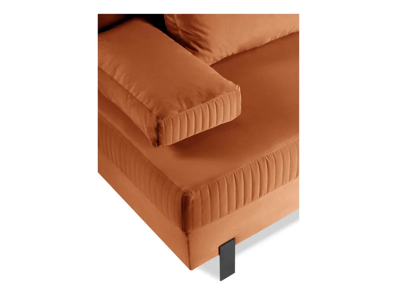 BRW Трехместный диван-кровать раскладной бархатный бархатный BRW MAGIC, оранжевый SO3-MAGIC-LX_3DL_TRINITY_25 фото №8