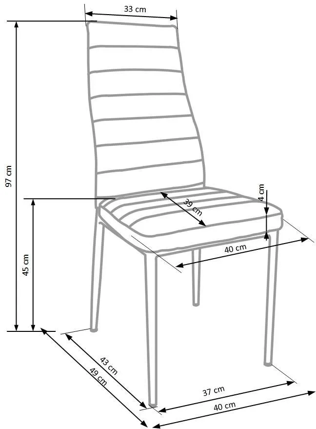 Кухонний стілець HALMAR K70 білий (1шт=4шт) фото №8