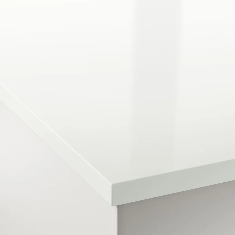 IKEA EKBACKEN ЭКБАККЕН, столешница под заказ, белый глянец / ламинат, 63,6-125x2,8 см 103.454.74 фото №5