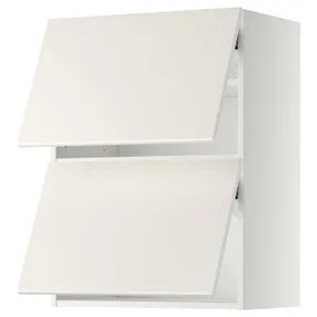 IKEA METOD МЕТОД, навесной шкаф / 2 дверцы, горизонтал, белый / белый, 60x80 см 593.919.35 фото