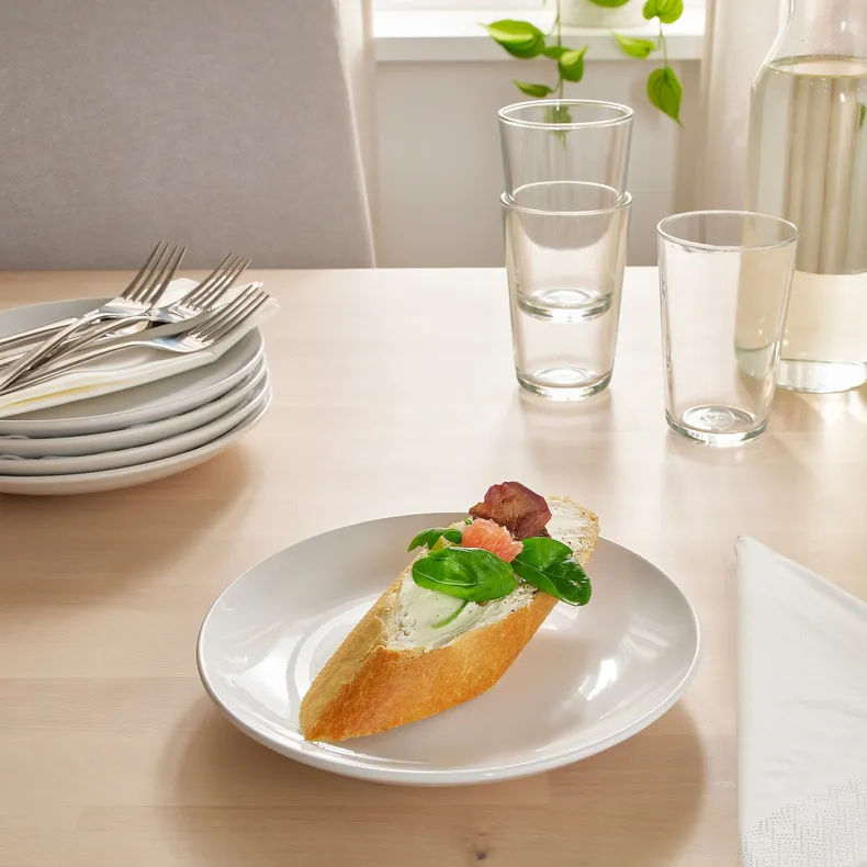 IKEA GODMIDDAG ГОДМИДДАГ, тарелка десертная, белый, 20 см 805.850.26 фото №4
