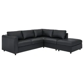 IKEA VIMLE ВІМЛЕ, кутовий диван, 4-місний, з відкритим кінцем / Гранн / Бомстад чорний 893.067.28 фото