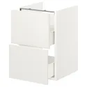 IKEA ENHET ЭНХЕТ, напольный шкаф для раковины,2 ящика, белый, 40x42x60 см 093.210.49 фото thumb №1