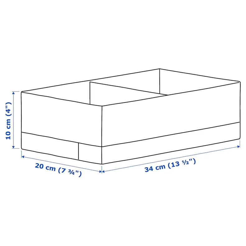 IKEA STUK СТУК, коробка з відділеннями, білий, 20x34x10 см 604.744.25 фото №9
