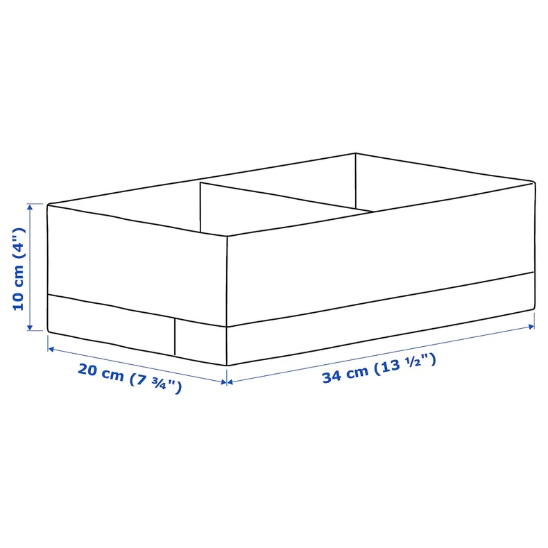 IKEA STUK СТУК, коробка з відділеннями, білий, 20x34x10 см фото №9