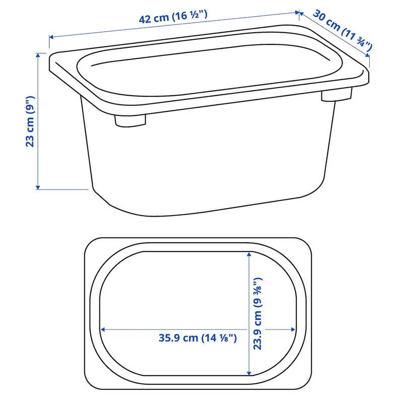 IKEA TROFAST, контейнер, белый, 42x30x23 см 405.821.00 фото №3