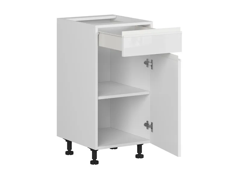 BRW Правосторонний кухонный шкаф Sole 40 см с ящиками soft-close белый глянец, альпийский белый/глянцевый белый FH_D1S_40/82_P/STB-BAL/BIP фото №3