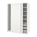 IKEA PAX ПАКС / GRIMO ГРІМО, гардероб, білий / білий, 150x66x201 см 595.023.68 фото thumb №1