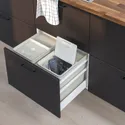 IKEA HÅLLBAR ХОЛЛБАР, решение для сортировки мусора, для кухонных ящиков METOD / светло-серый, 44 l 193.088.39 фото thumb №4