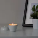 IKEA ANSPRÅKSLÖS АНСПРЕКСЛЕС, ароматична свічка в метал підсвічн, яблуко / яблучно-грушеве біле, 9 см 904.882.04 фото thumb №3