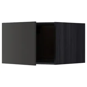IKEA METOD МЕТОД, верхня шафа для холодильн / мороз кам, чорний / матовий антрацит Nickebo, 60x40 см 594.979.94 фото