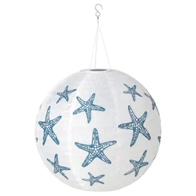 IKEA SOLVINDEN СОЛВИДЕН, подвесная светодиодная лампа, внешняя сфера / голубая звезда, 45 см 705.139.78 фото