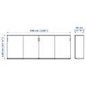IKEA GALANT ГАЛАНТ, комбинация для хран с раздв дверц, Шпон ясеня, окрашенный в черный цвет, 320x120 см 692.856.18 фото thumb №5