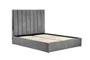 Ліжко двоспальне HALMAR PALAZZO 160x200 см, сірий / срібло фото