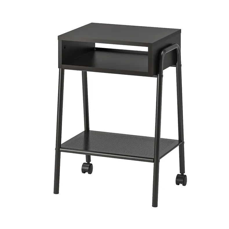 IKEA SETSKOG СЕТСКОГ, приліжковий столик, чорний, 45x35 см 703.380.41 фото №1
