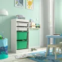 IKEA TROFAST, стеллаж для мусорных контейнеров, белый белый/светло-зеленый, 46x30x94 см 095.751.64 фото thumb №2