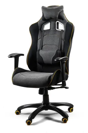 Кресло компьютерное офисное вращающееся HALMAR EVOLVE PRO черный/серый/оранжевый фото
