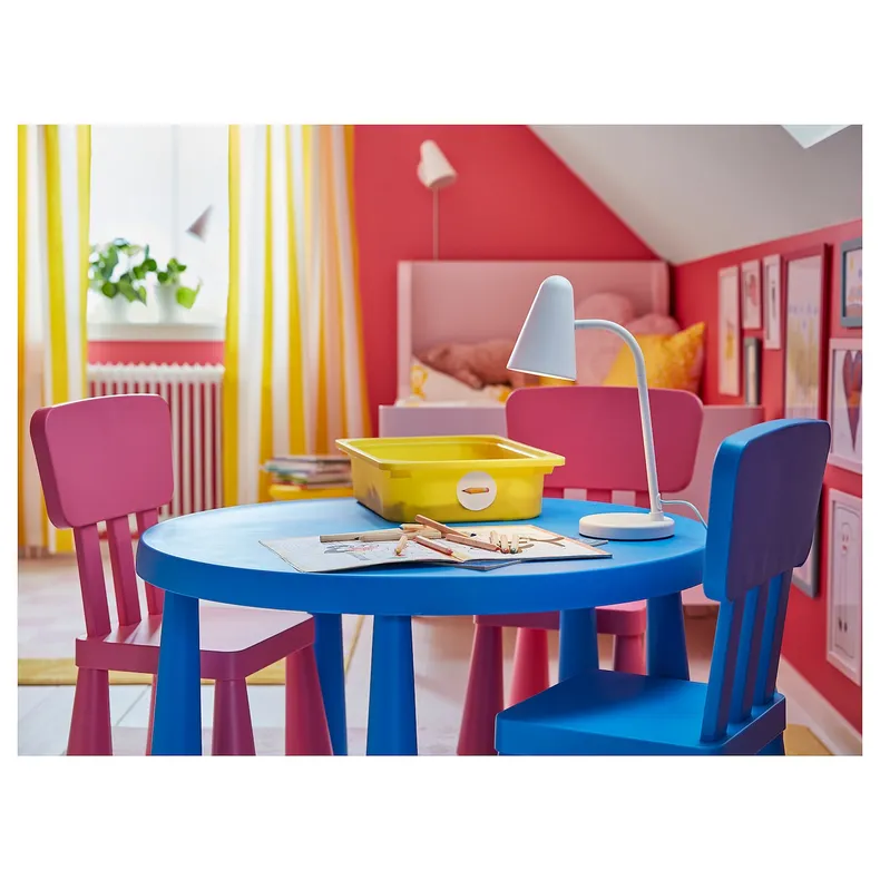 IKEA MAMMUT МАММУТ, детский стул, крытый/открытый/розовый 803.823.21 фото №4