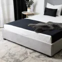 Кровать двуспальная бархатная MEBEL ELITE ANDRE Velvet, 160x200 см, светло-серый фото thumb №8