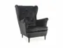 Мягкое кресло бархатное SIGNAL LADY Velvet, Bluvel 19 - черный фото