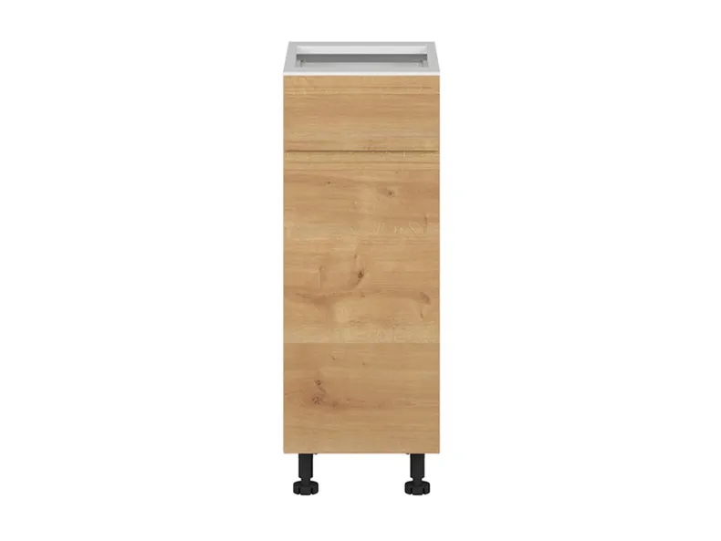 BRW Кухонный цокольный шкаф 30 см левый с ящиками дуб арлингтон, альпийский белый/арлингтонский дуб FH_D1S_30/82_L/SMB-BAL/DAANO фото №1