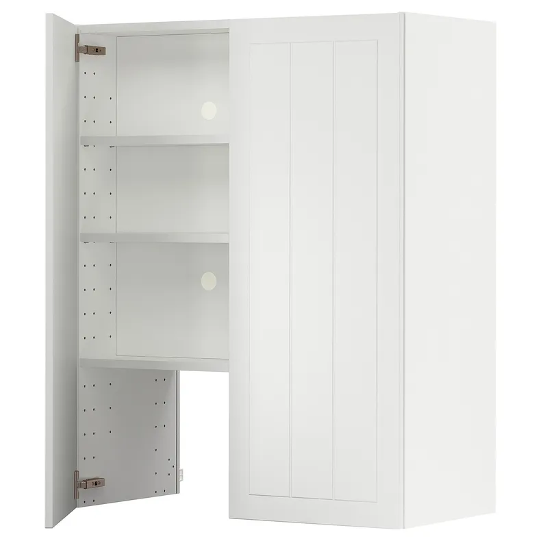IKEA METOD МЕТОД, настінн шаф д / витяжки з полиц / дверц, білий / стенсундський білий, 80x100 см 195.042.94 фото №1