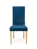 Кухонний стілець HALMAR DIEGO 3 стьобані смуги, дуб медовий/темно-синій фото thumb №7
